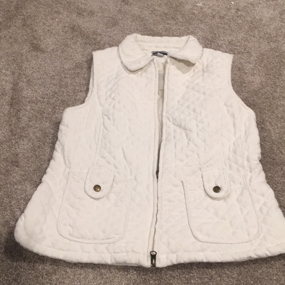 Croft and barrow cream quilted vest